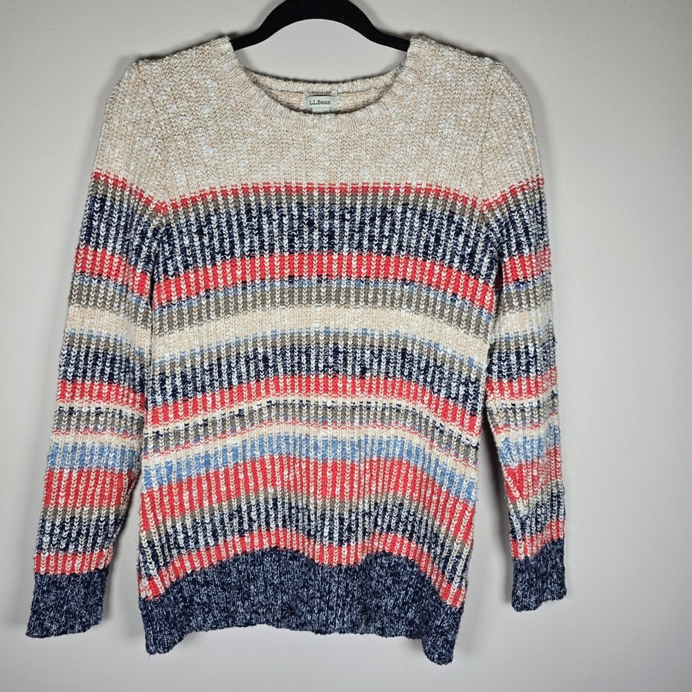 L.L.Bean Striped Crew Neck Sweater cabincore normcore preppy